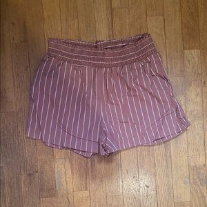 a new day Pink Striped High Waist Women’s Shorts